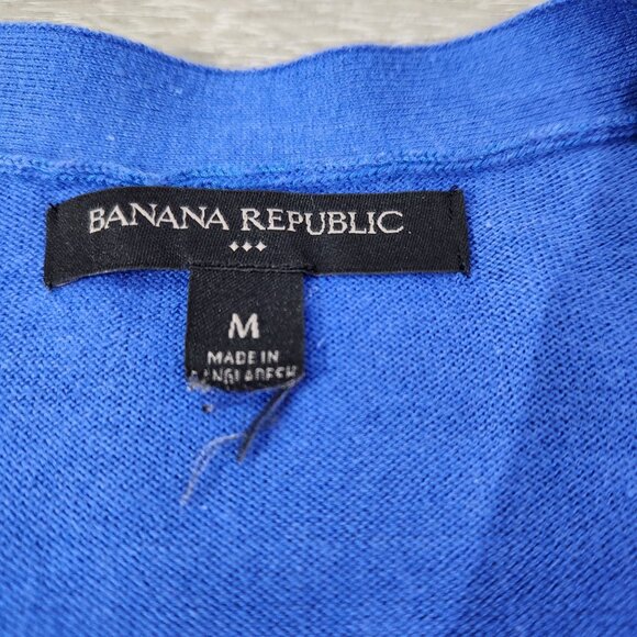 Banana Republic Blue Cotton/Viscose Cardigan Sweater Womens Size M - Picture 11 of 13